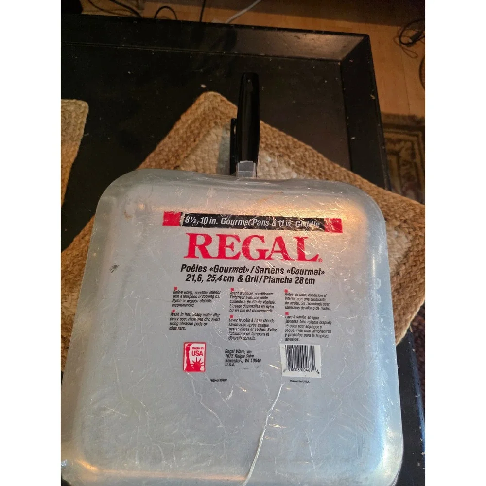 Vintage Regal Gourmet 3pc Cookware Set 8.5in 10in‎ Skillets 11in Square Griddle